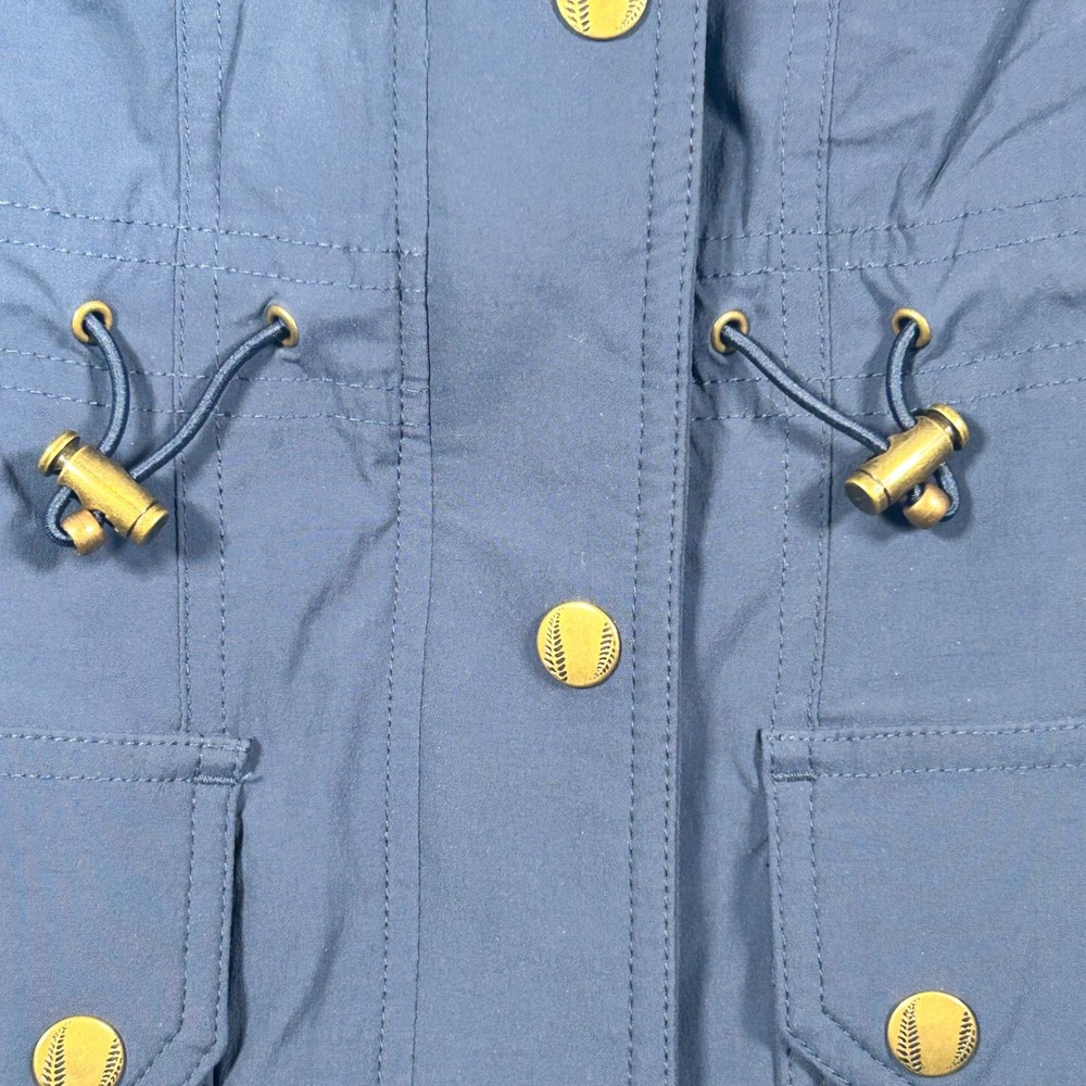 LL Bean Womens Small Regular Blue Utility Field Jacket 518313 Nylon Spandex - Picture 8 of 8